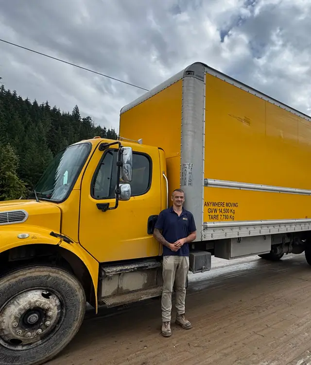 Anywhere Moving yellow truck 2025